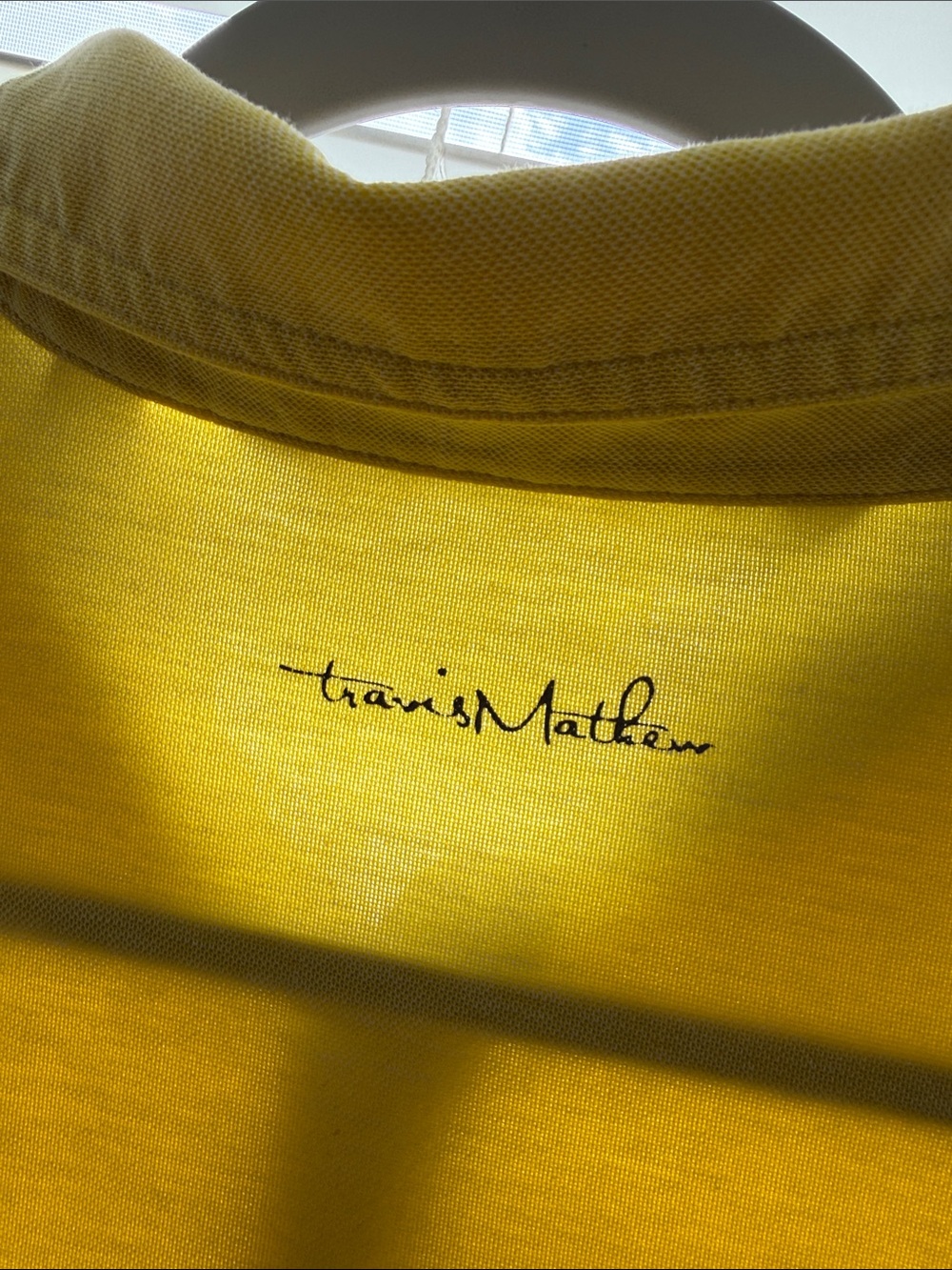 Travis Mathew Men’s Yellow Polo with Gray Trim - Picture 7 of 7